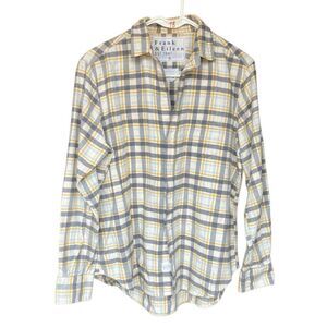 Frank & Eileen Plaid Pocket Flannel 100% Cotton Womens Small #780